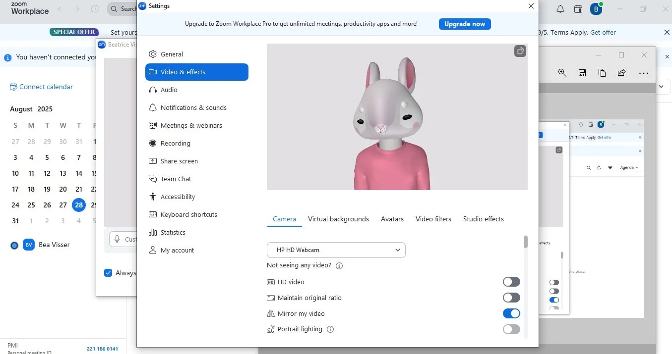 How to test webcam before a Zoom meeting