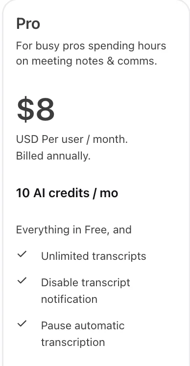 Tactiq Pro Plan