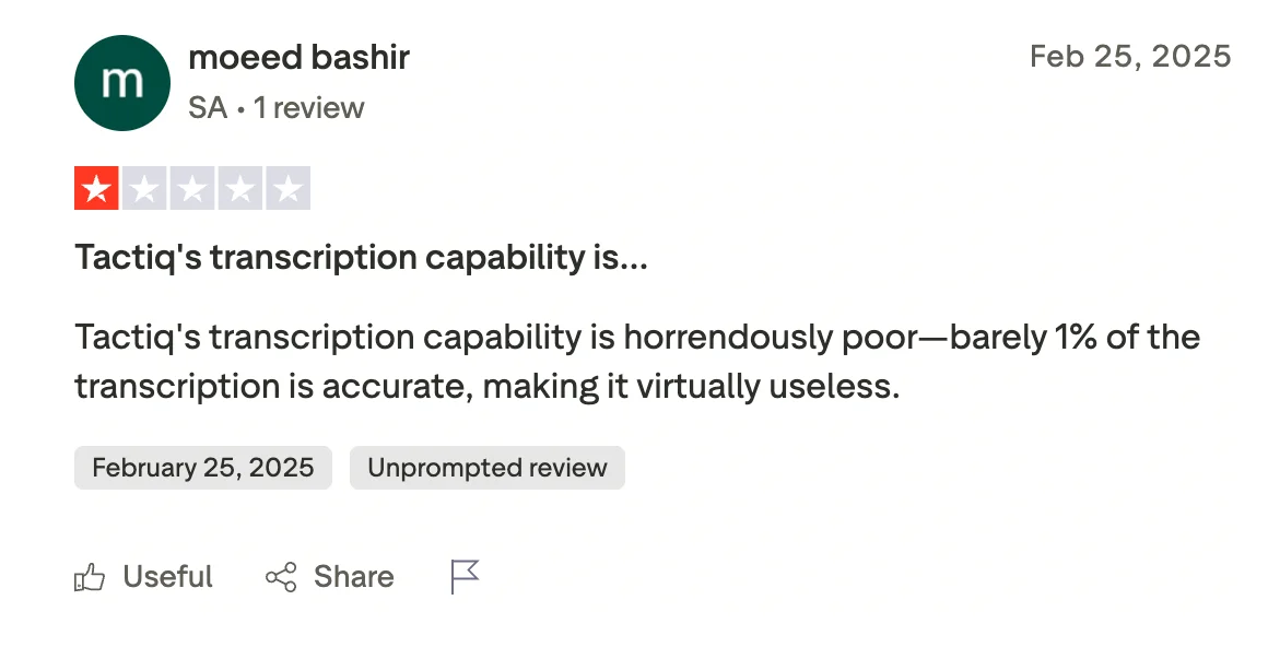 Tactiq users experience