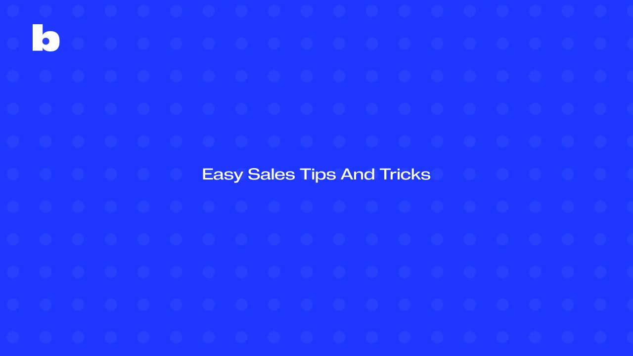 Sales Tips And Tricks