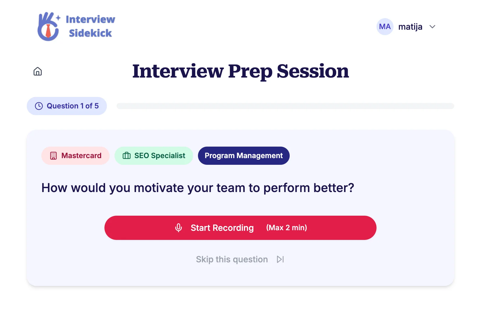 Interview Preparation AI tool