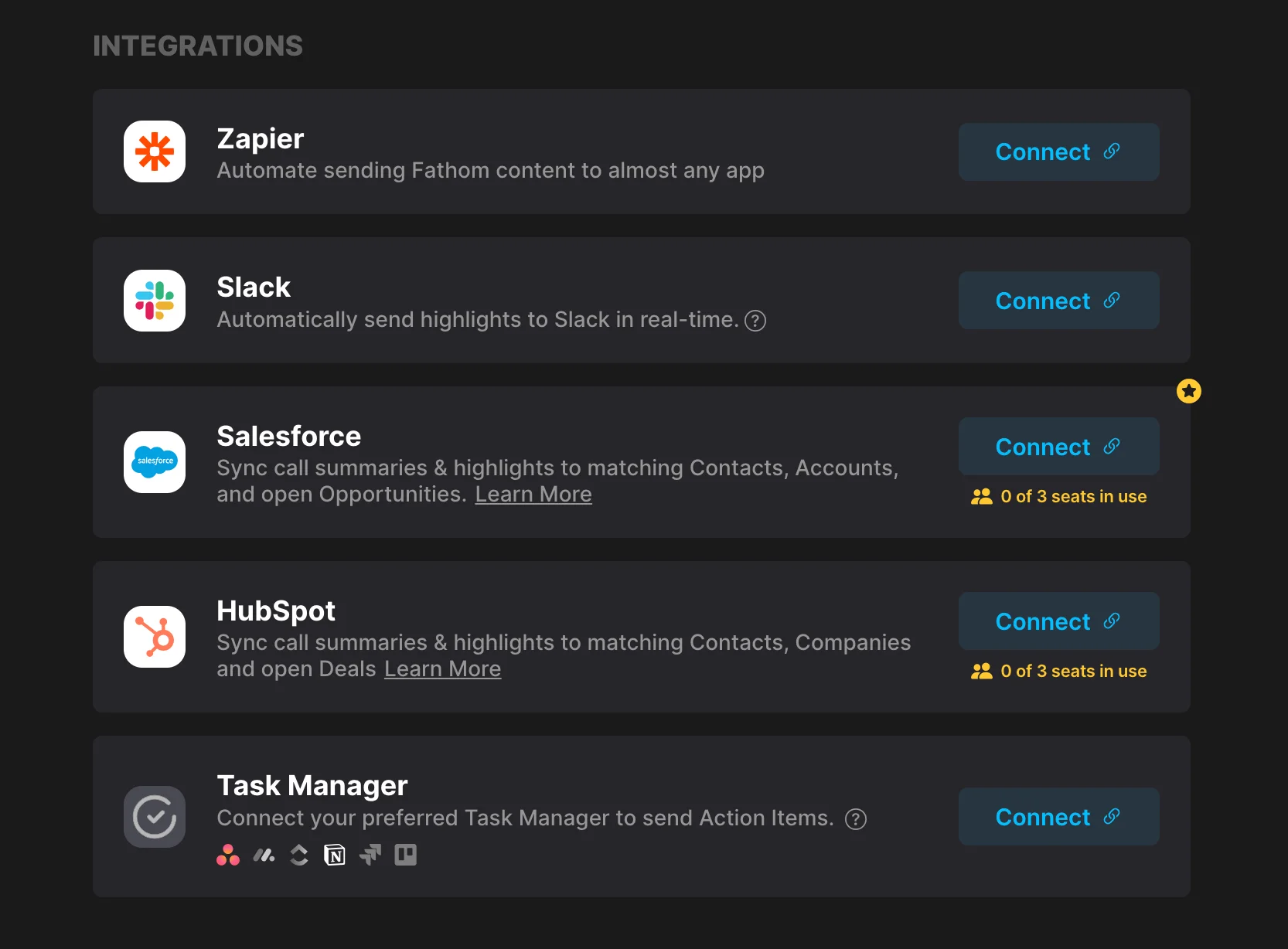 Fathom integrations