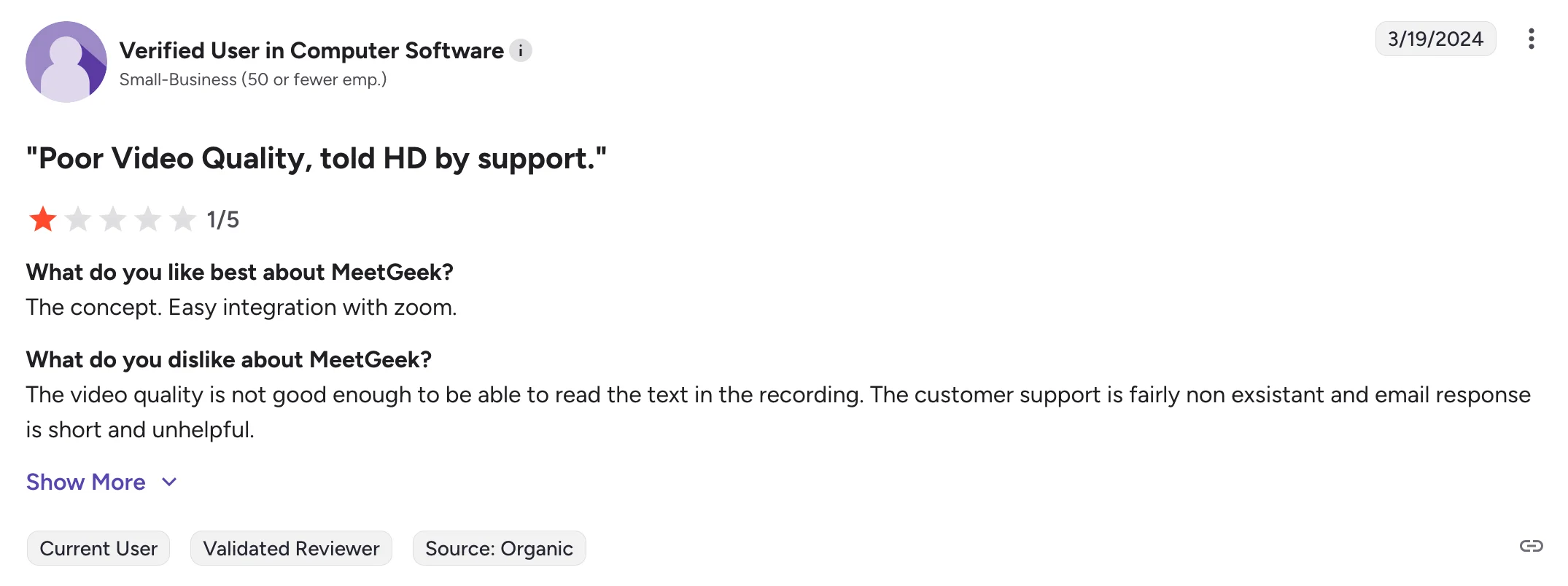 MeetGeek video quality