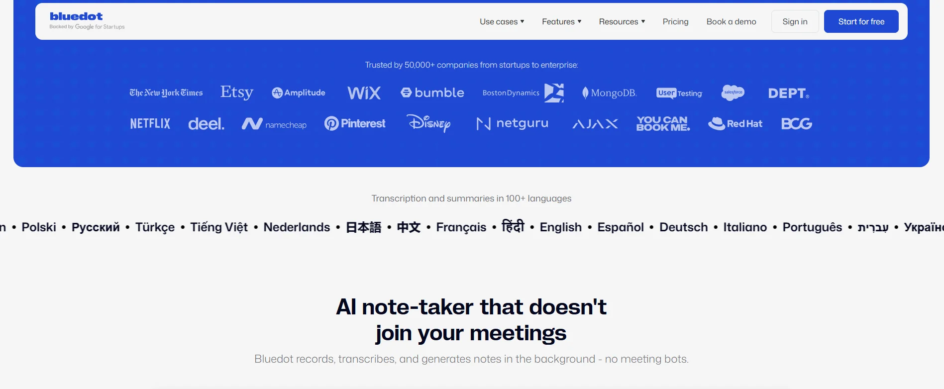 Bluedot Transcription Accuracy