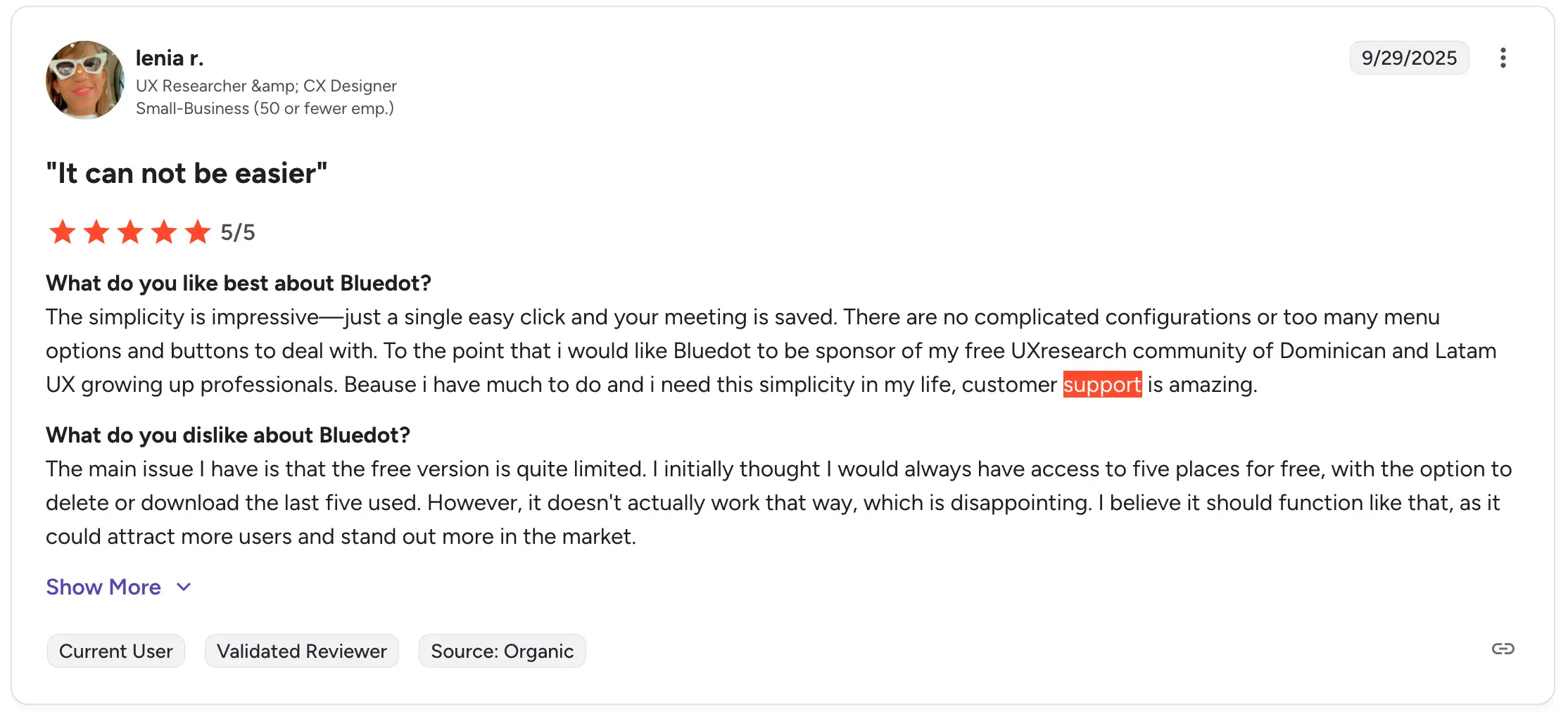 Bluedot customer support