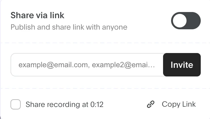 How to share meetings via link in Bluedot
