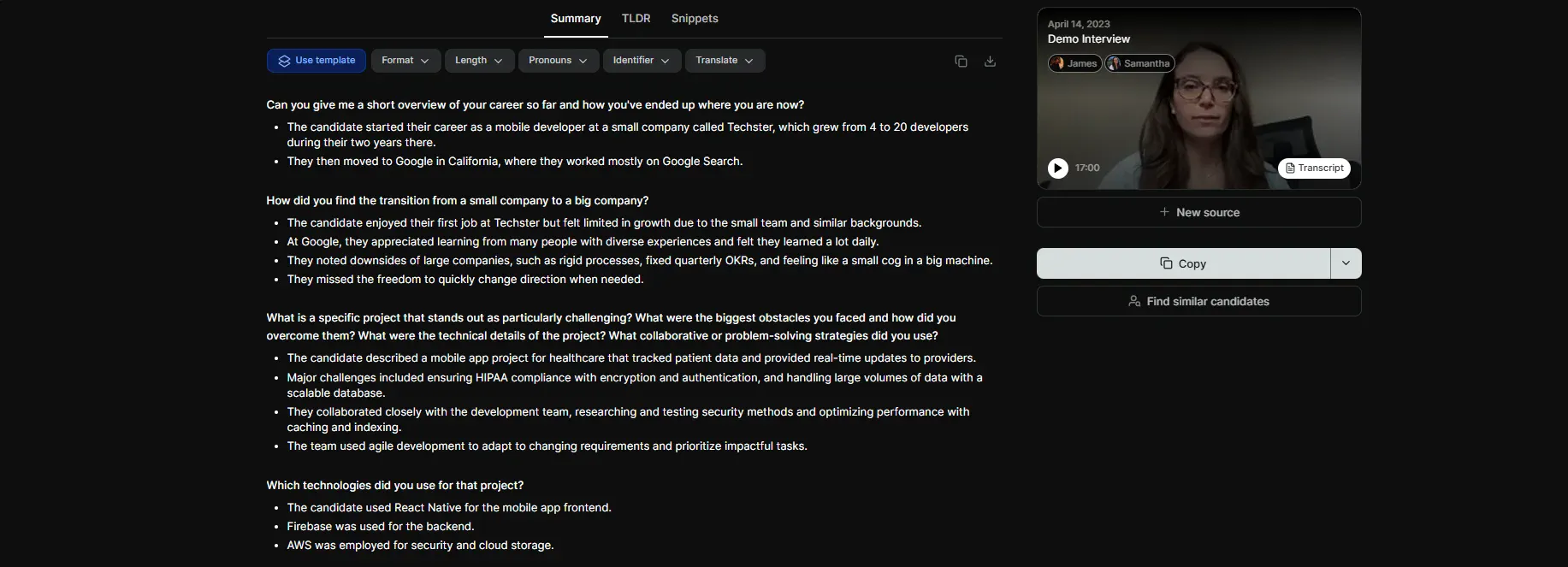 Metaview AI Interview Notes