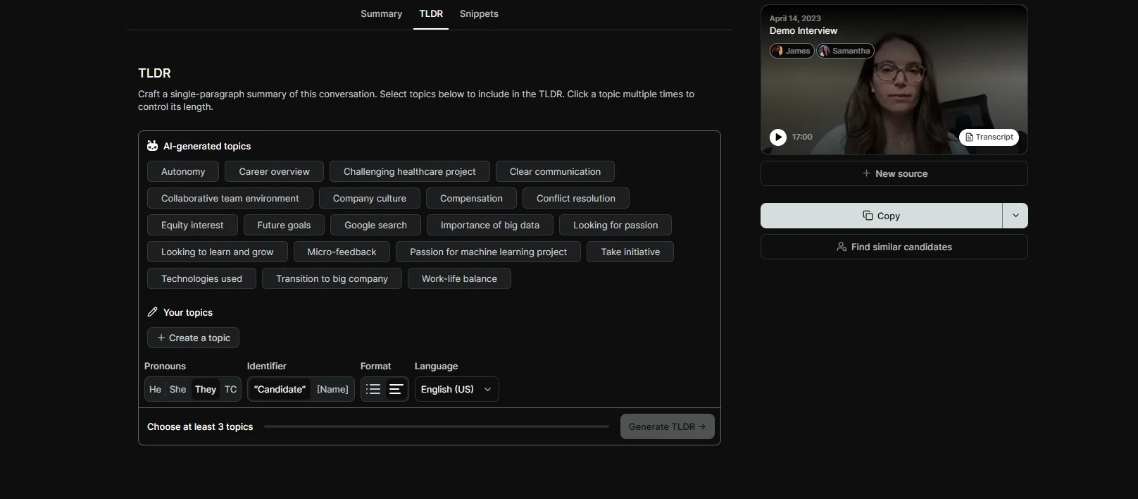 Metaview interview transcript