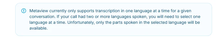 Metaview languages support