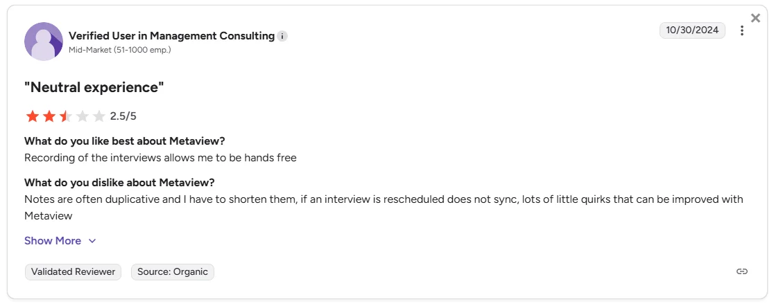 Metaview Meeting Bot