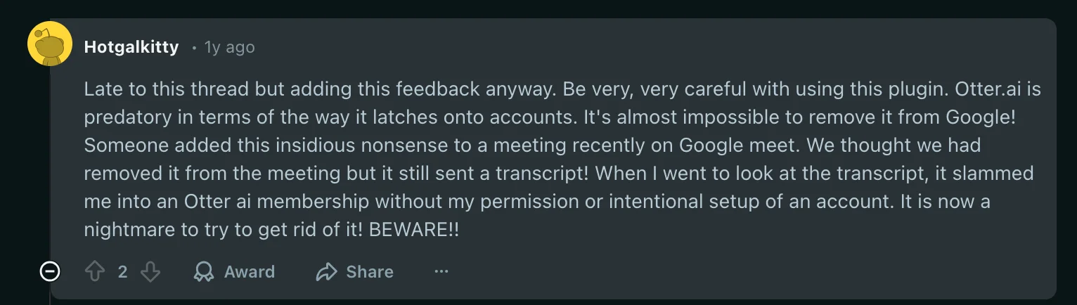 Otter's users reviews