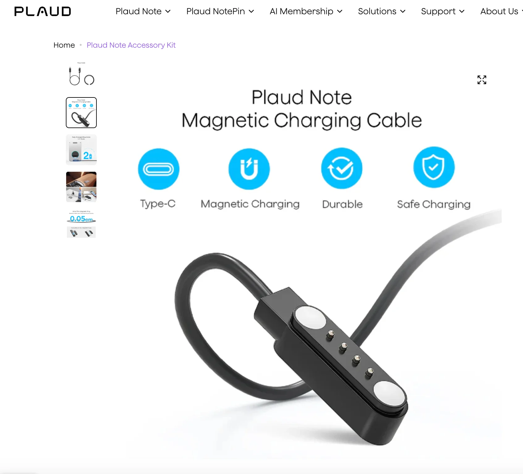 Plaud Note charging