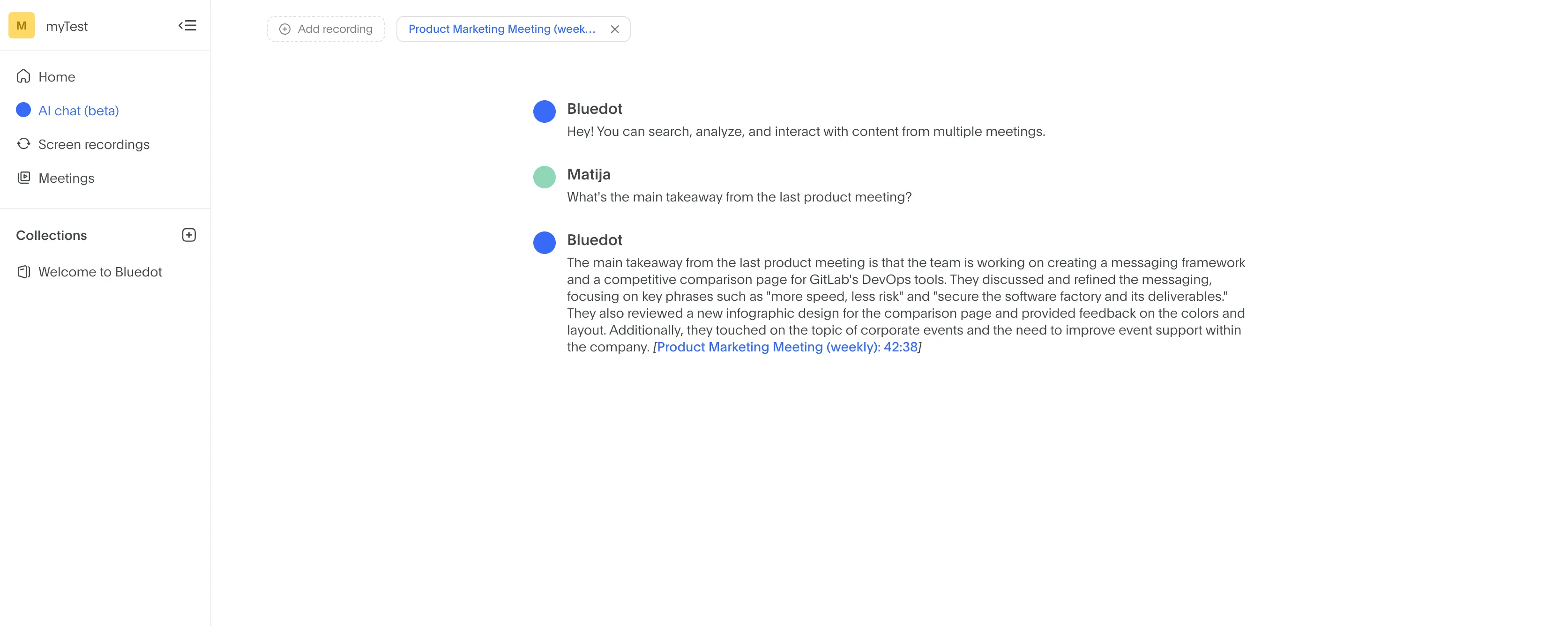 Bluedot Key Features
