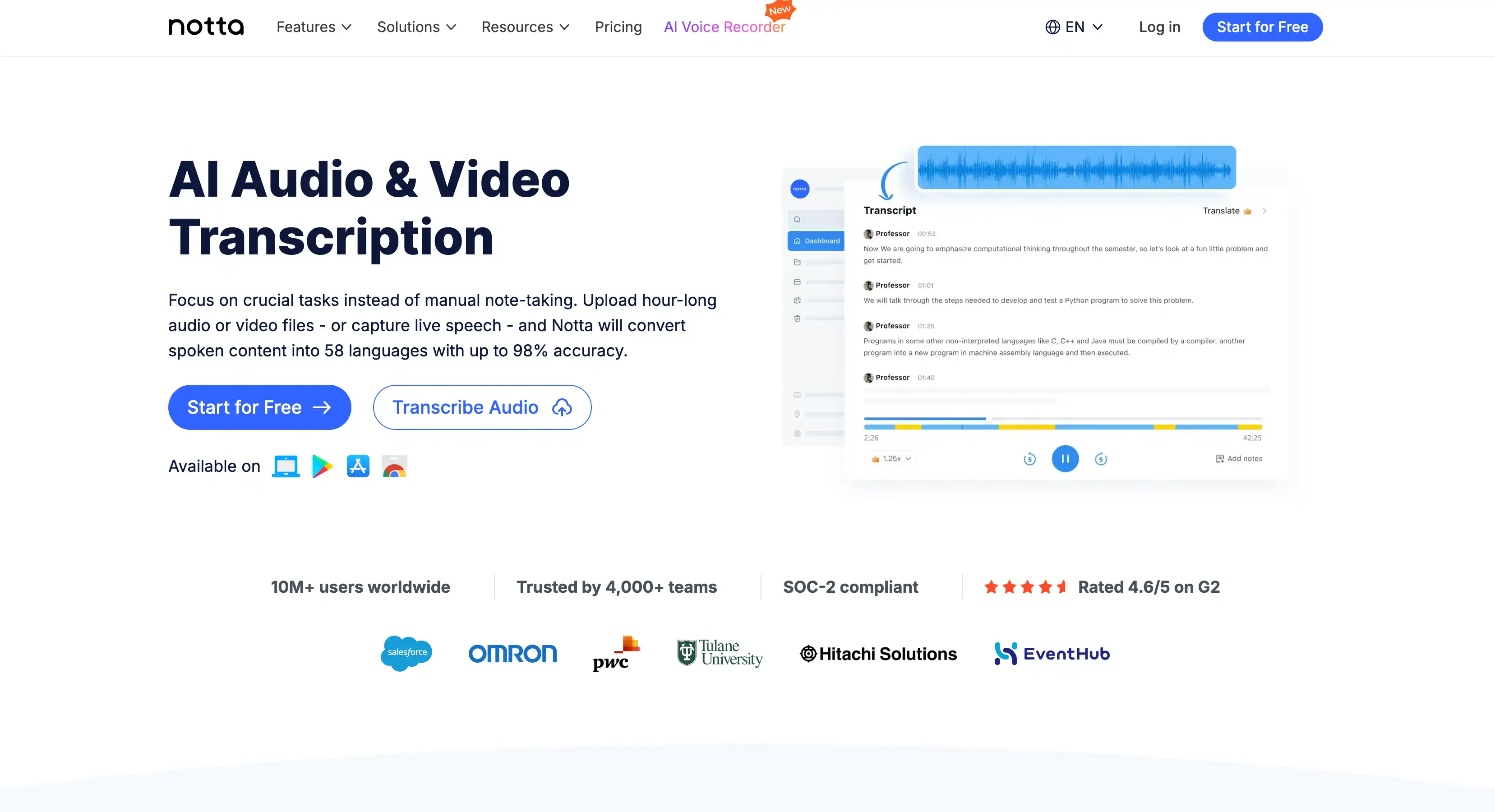 3 alternativas ao Notta AI — Opções melhores para equipes globais