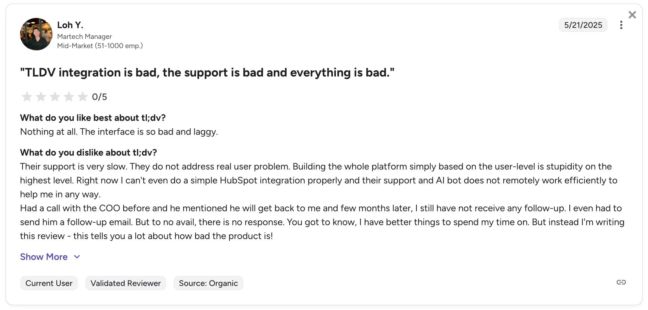 tl;dv customer support