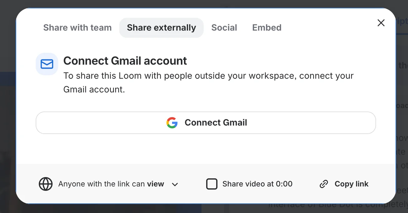 How to share Loom transcripts