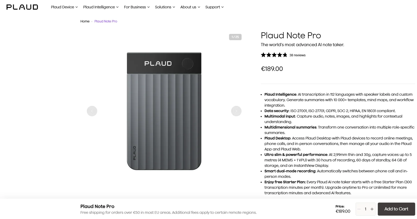 Plaud key features