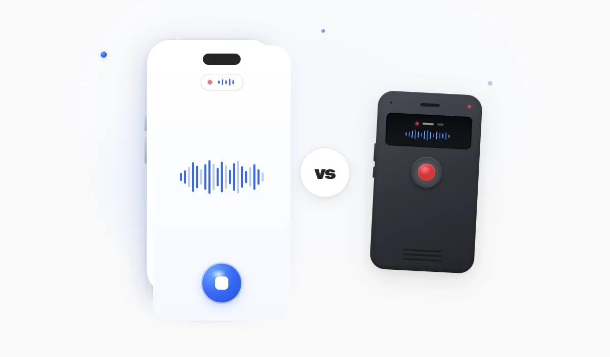 Software app for voice recording vs. hardware recorder