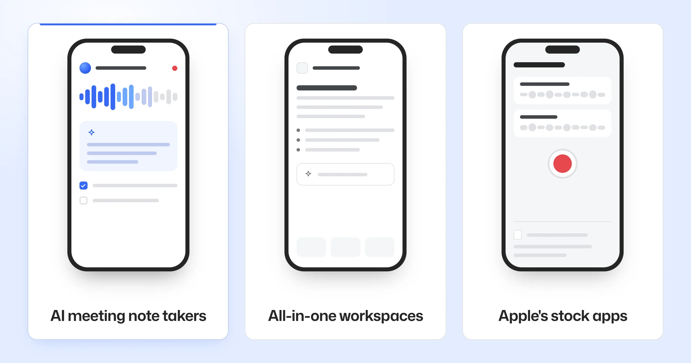 types of AI note takers for iPhone