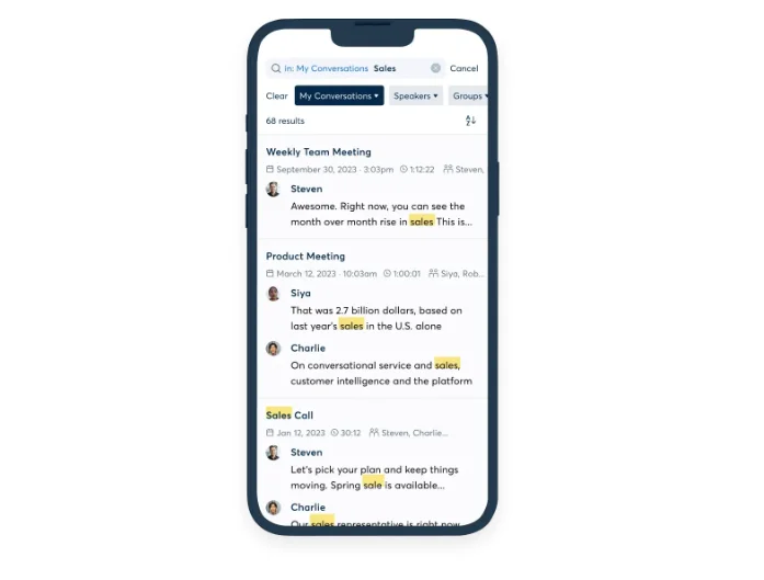 Otter AI's iOS App