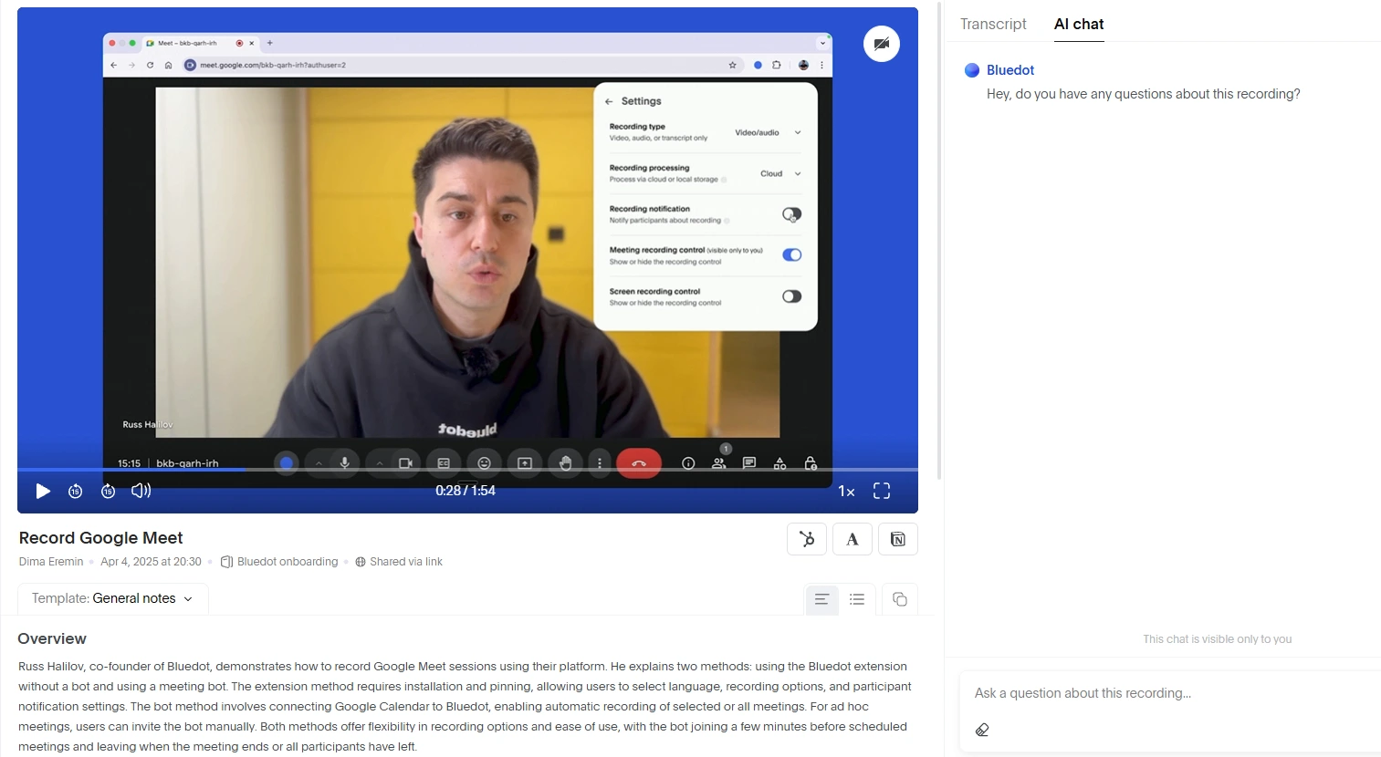 best AI recorder for Google Meet