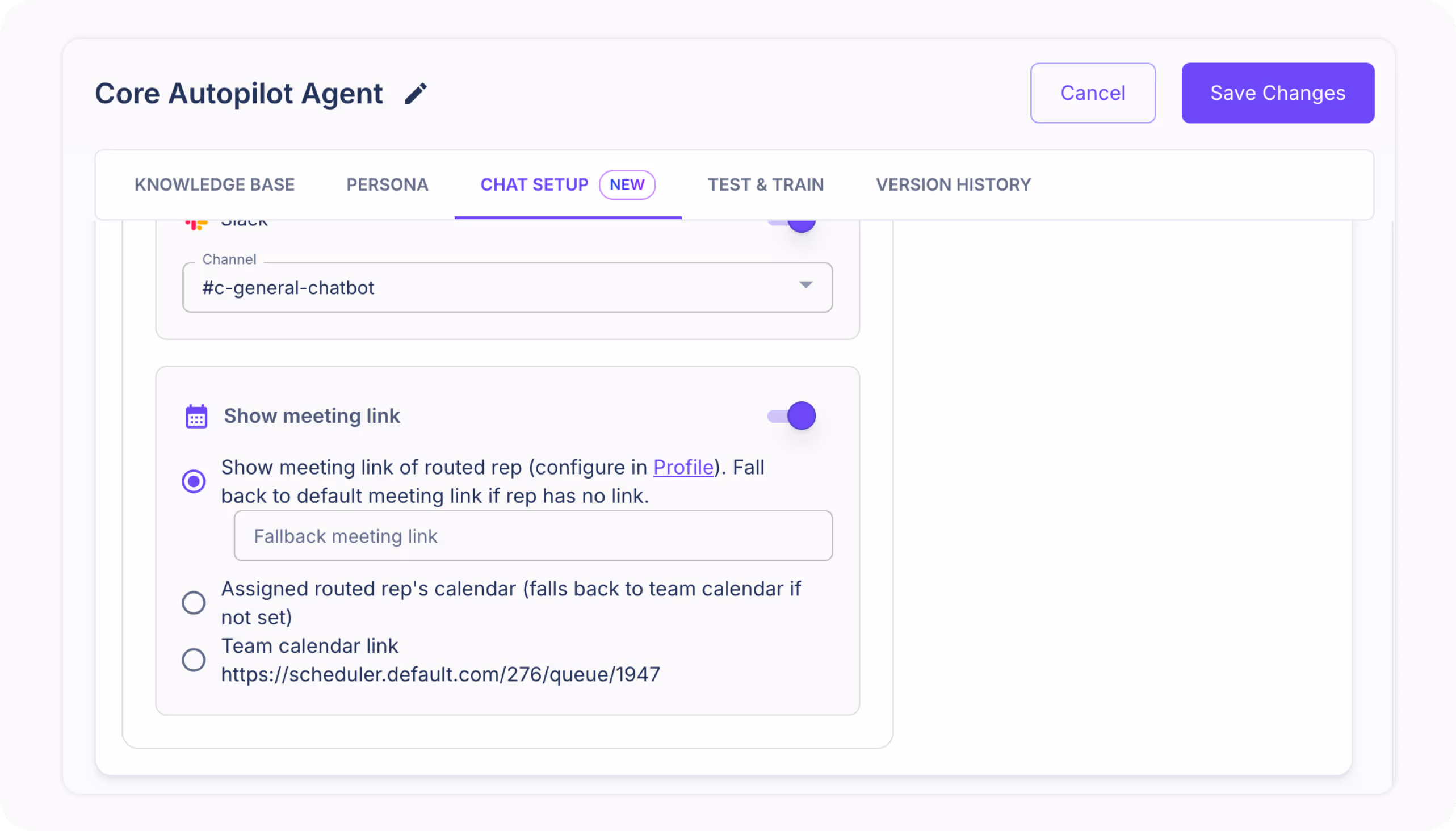Native integration with rep calendars so the AI books meetings directly onto the right owner's availability with round-robin and priority rules.
