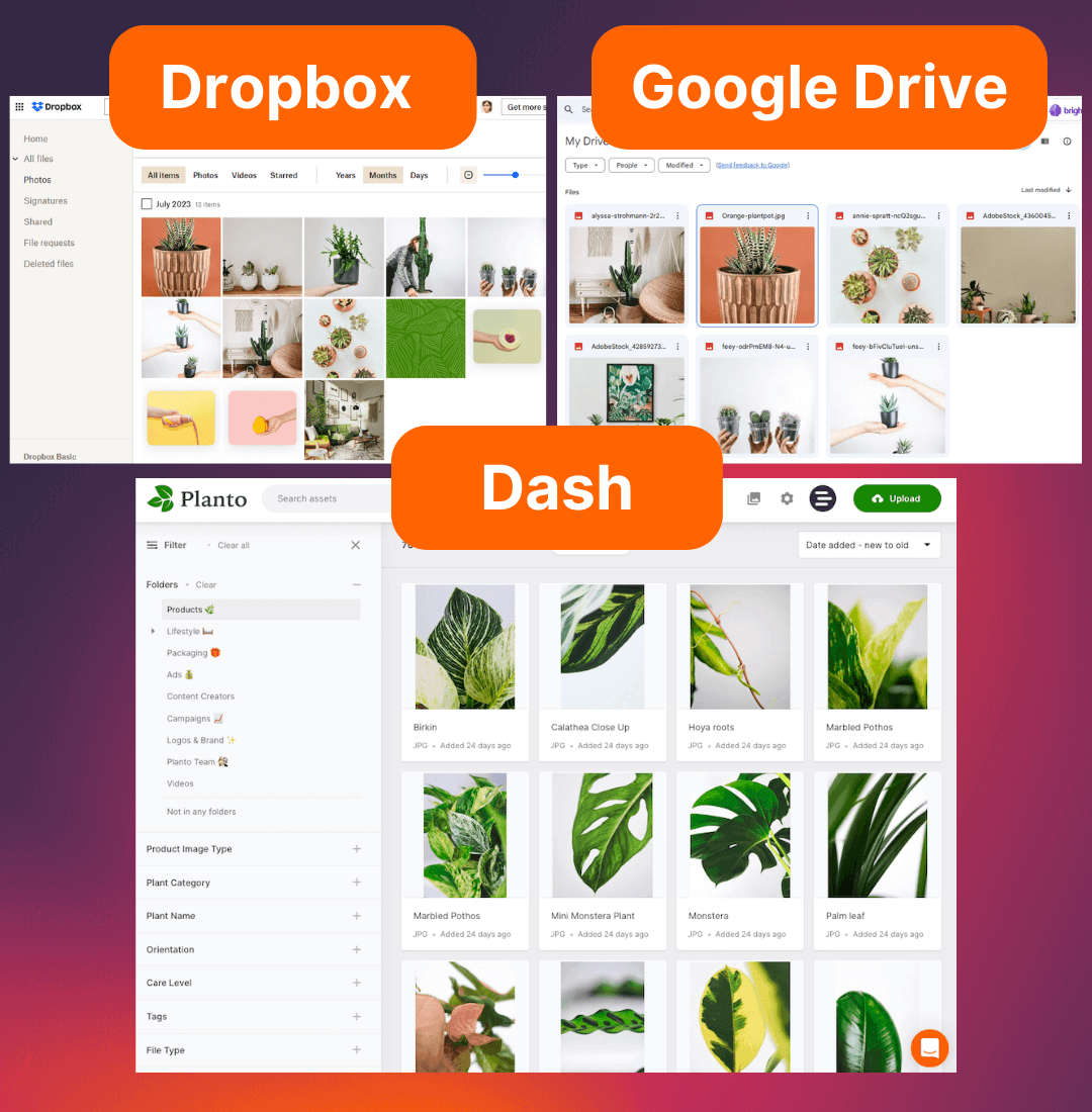 Dropbox vs Google Drive vs Dash