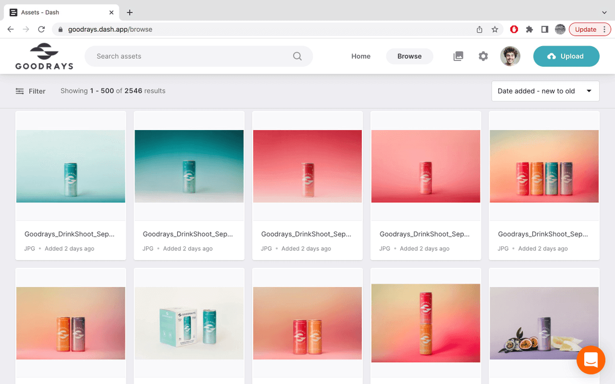 Goodrays_Dash_homepage