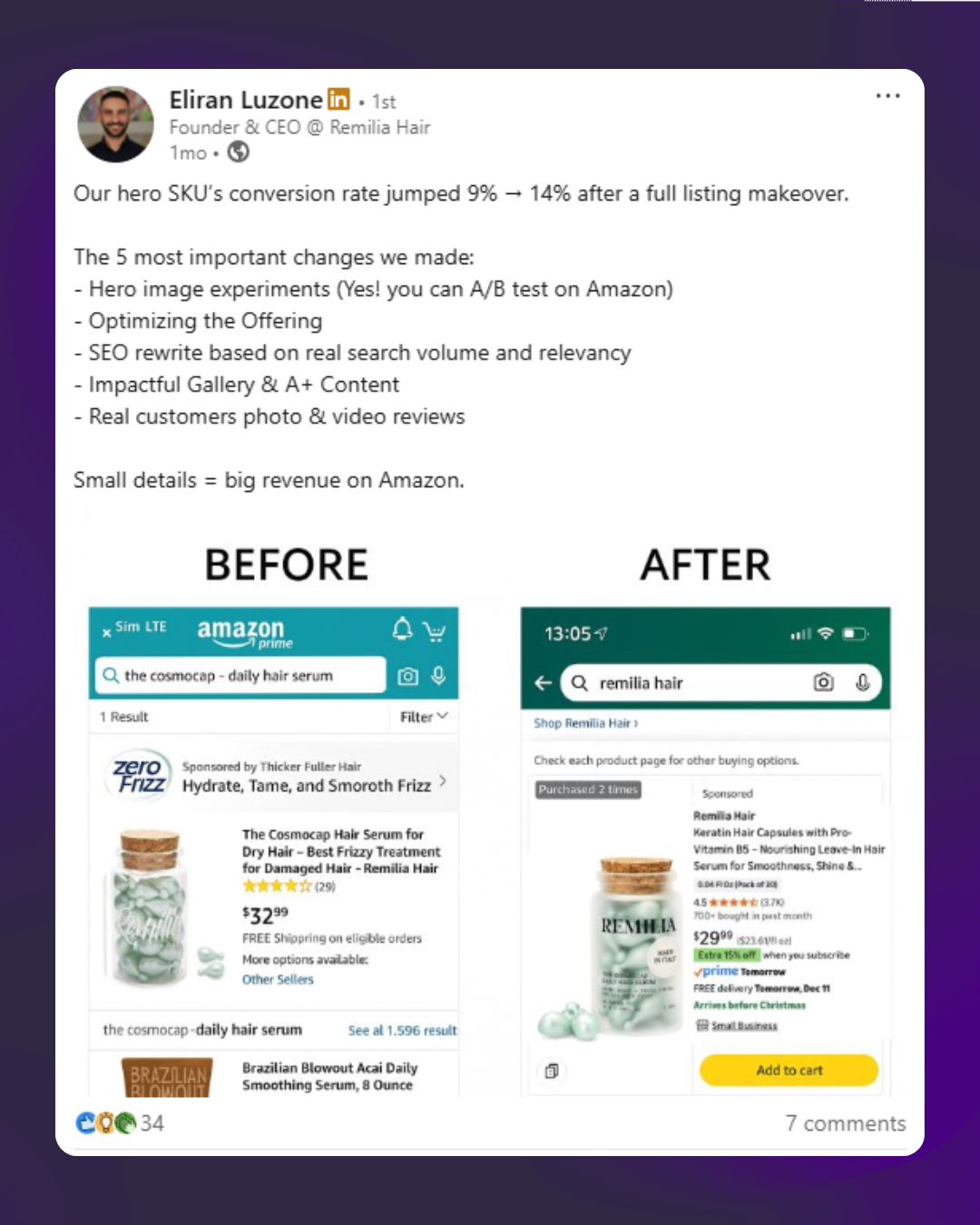 Remilia Hair CEO LinkedIn 