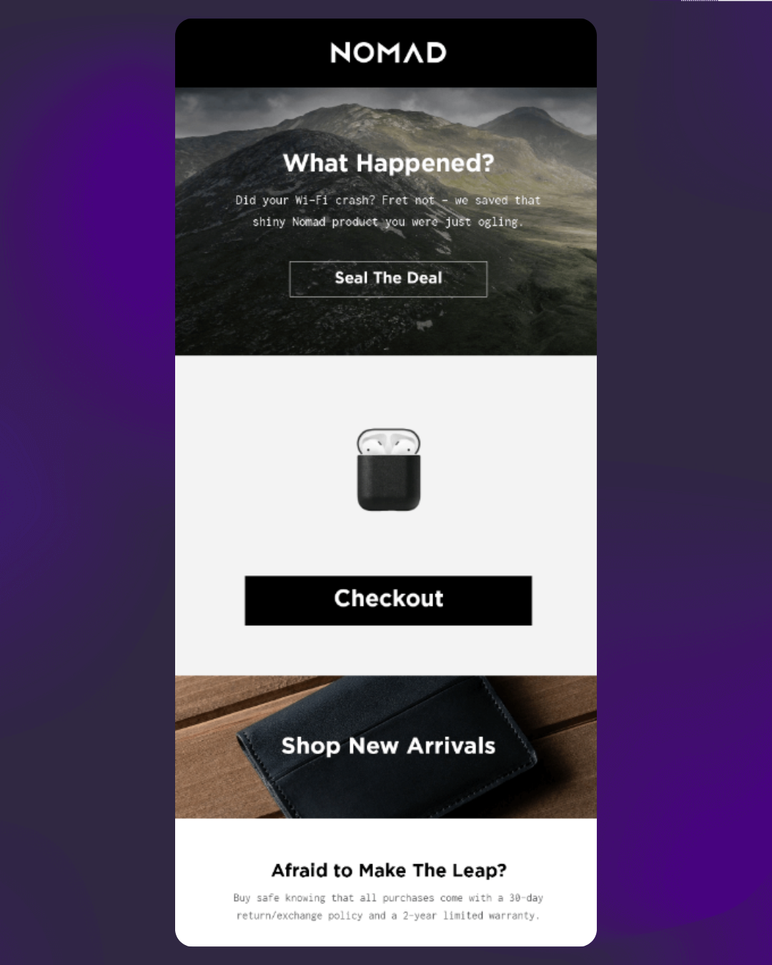 Nomad empty checkout 
