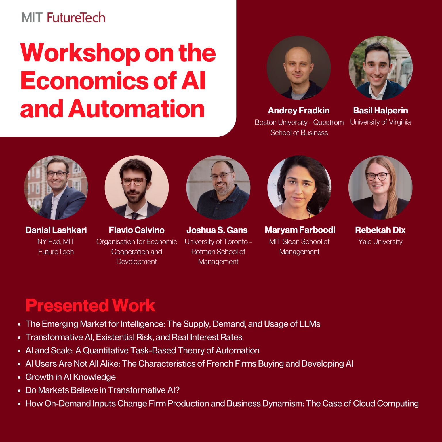 FutureTech hosts the Workshop on the Economics of AI and Automation