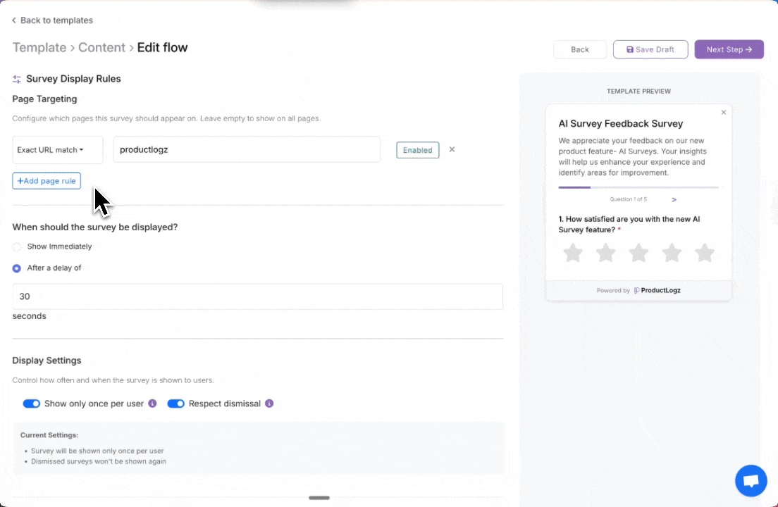 AI Survey creation Rules gif