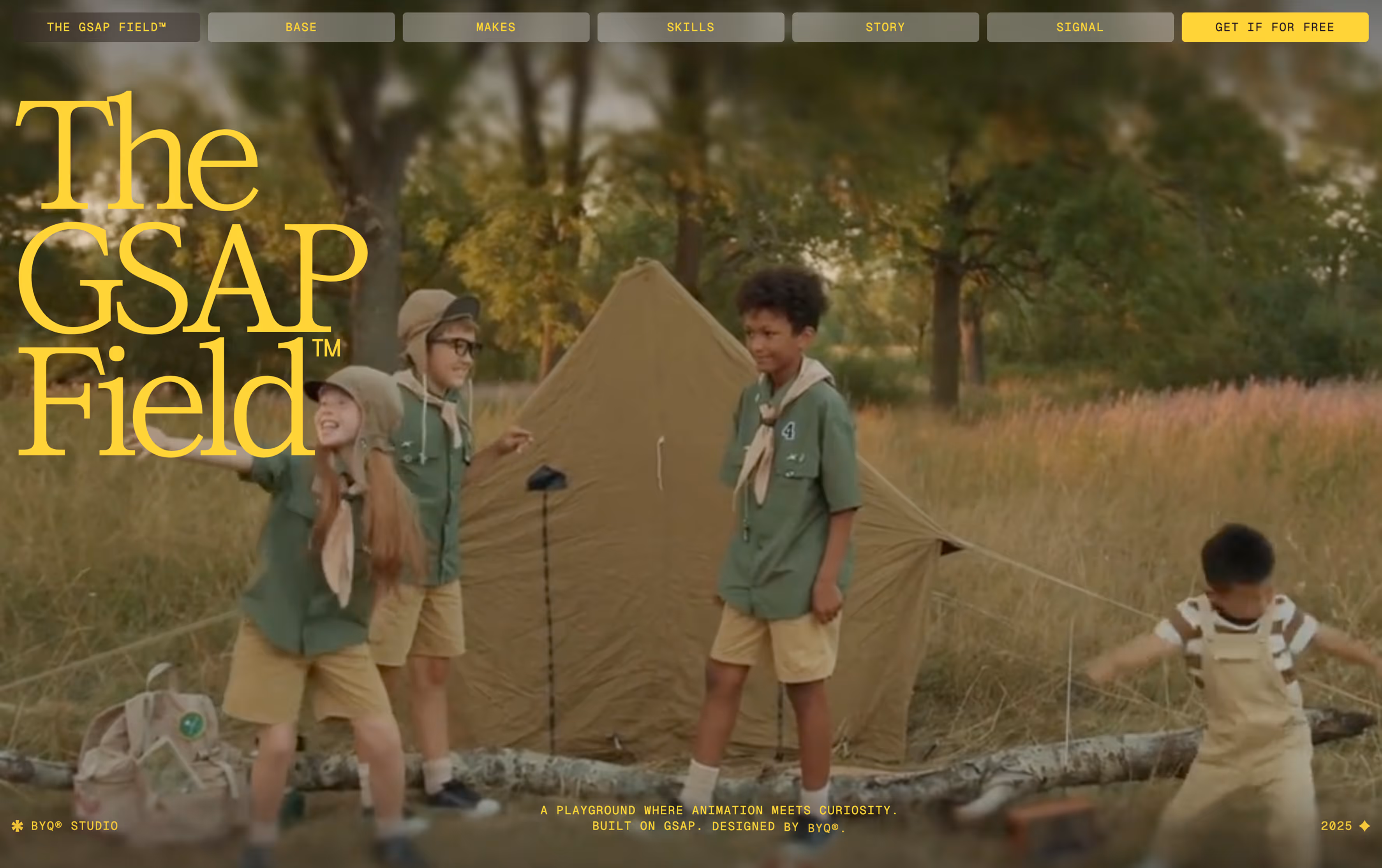 GSAP Field Desktop Screenshot