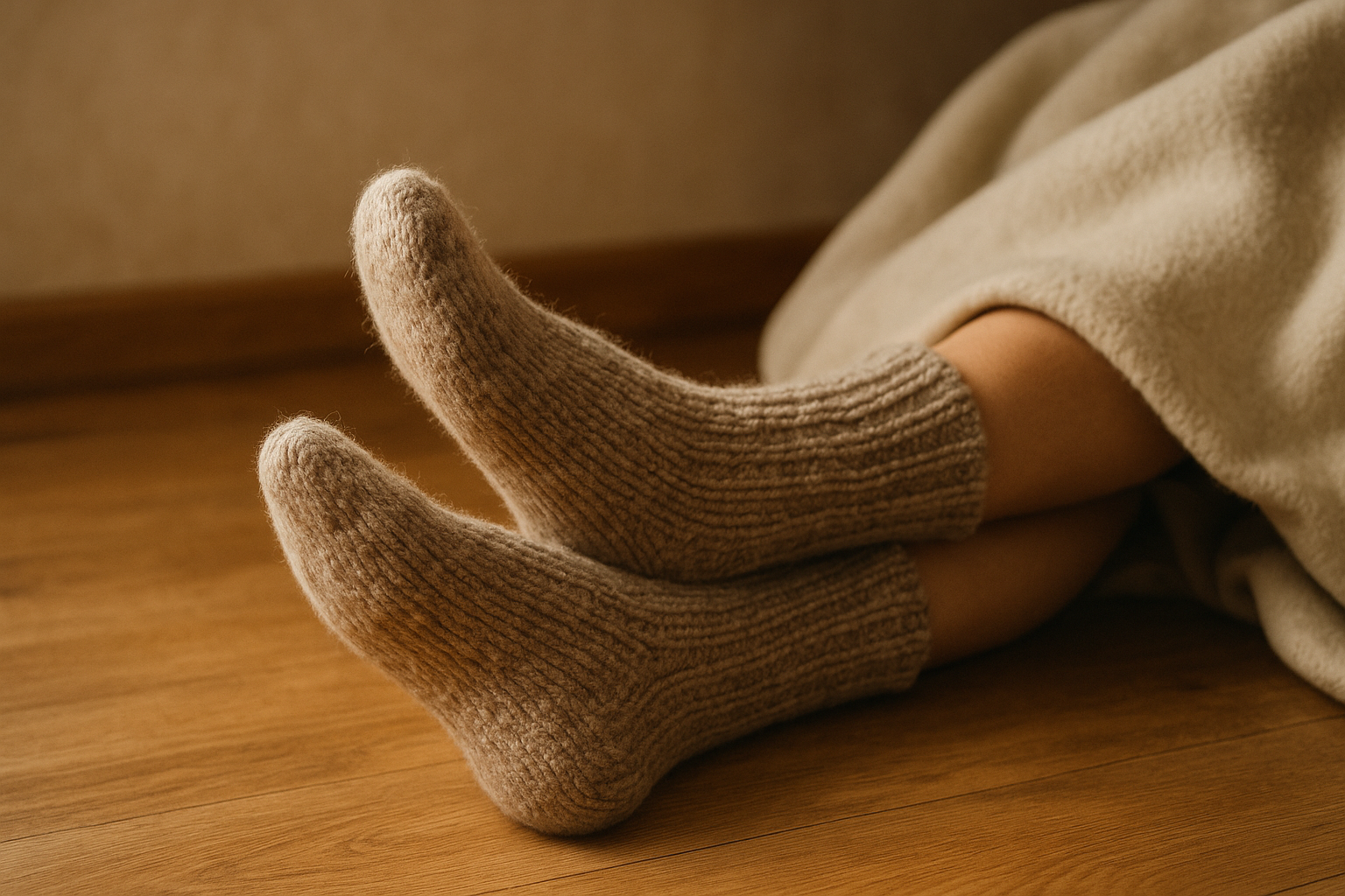 Kuschelige Socken die warm halten