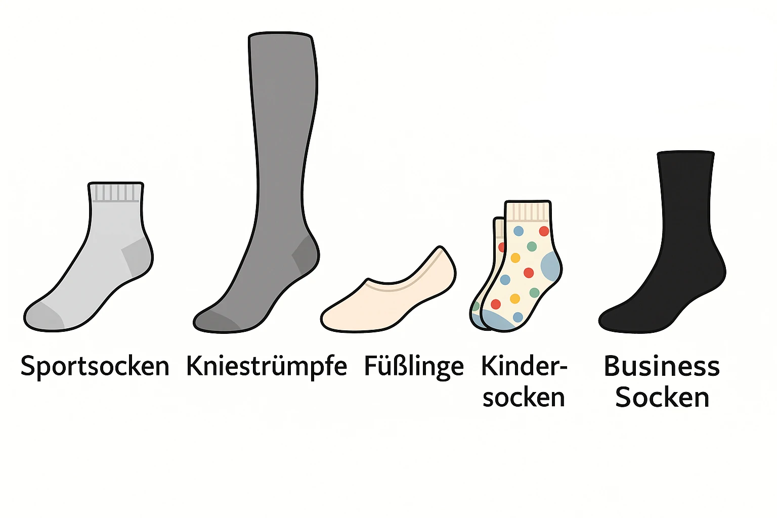 Infografik: Sockenarten auf einen Blick