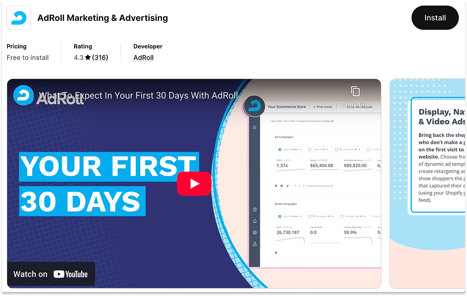 Shopify App Store - AdRoll