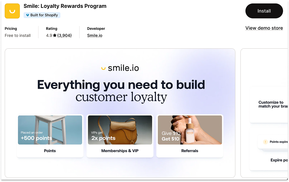 Smile: Loyalty Rewards Program Shopify App