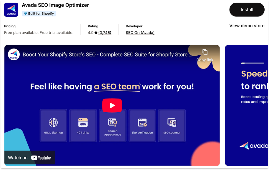 Shopify App - Avada SEO Image Optimizer