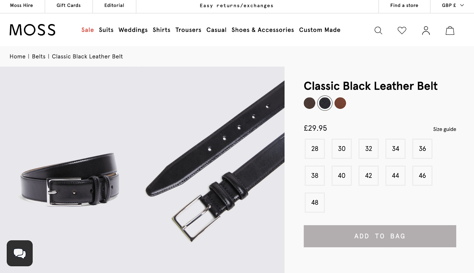 Product & collection page optimisation example
