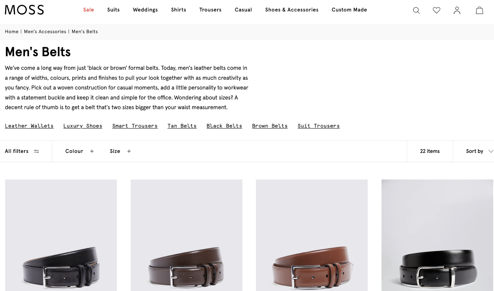 Product & collection page optimisation example