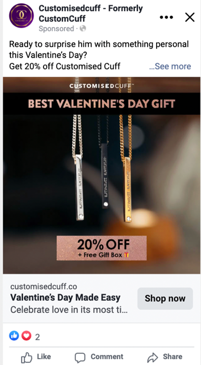 Shopify Valentine's Day Meta Ads