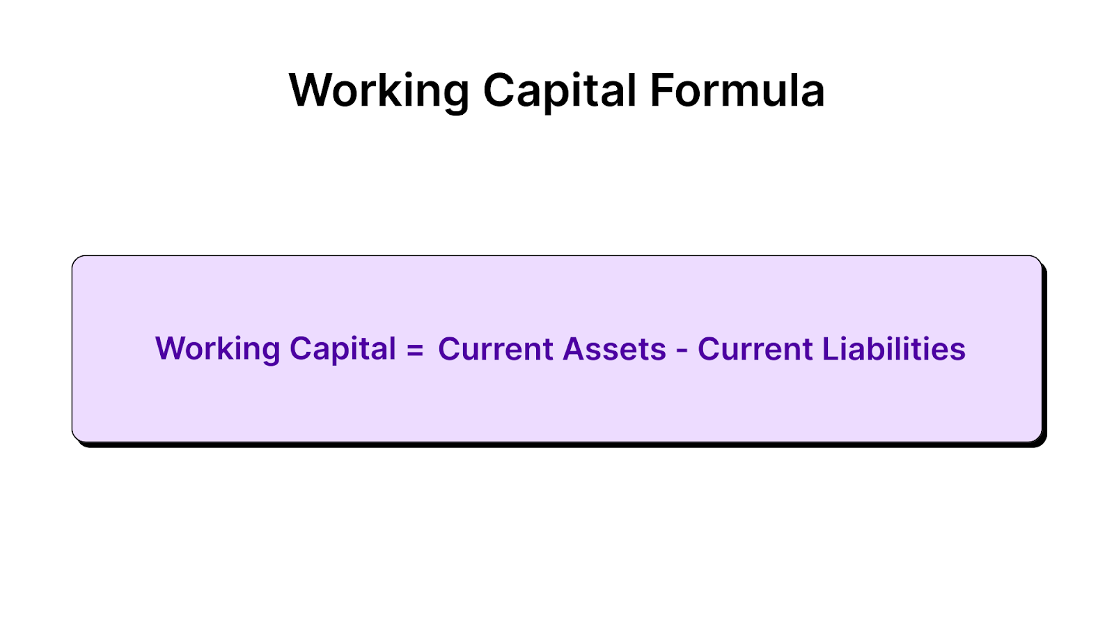 Working Capital Formula