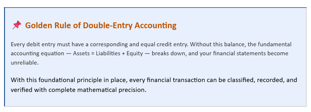 Golden Rule of Double-Entry Accounting