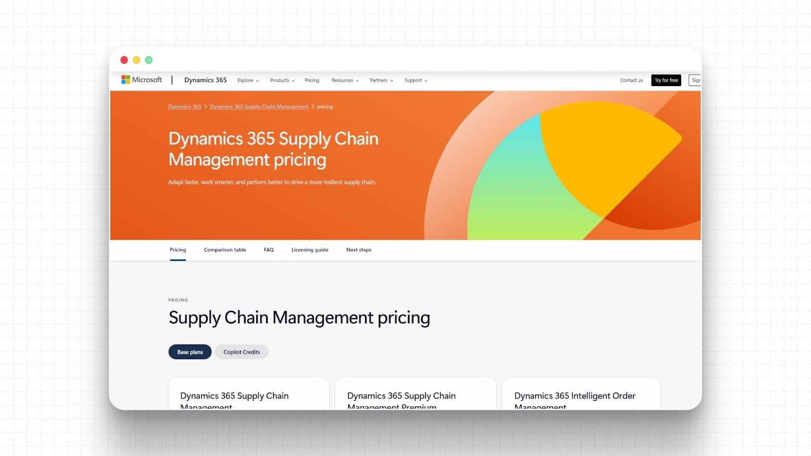 Microsoft Dynamics 365 Supply Chain Management