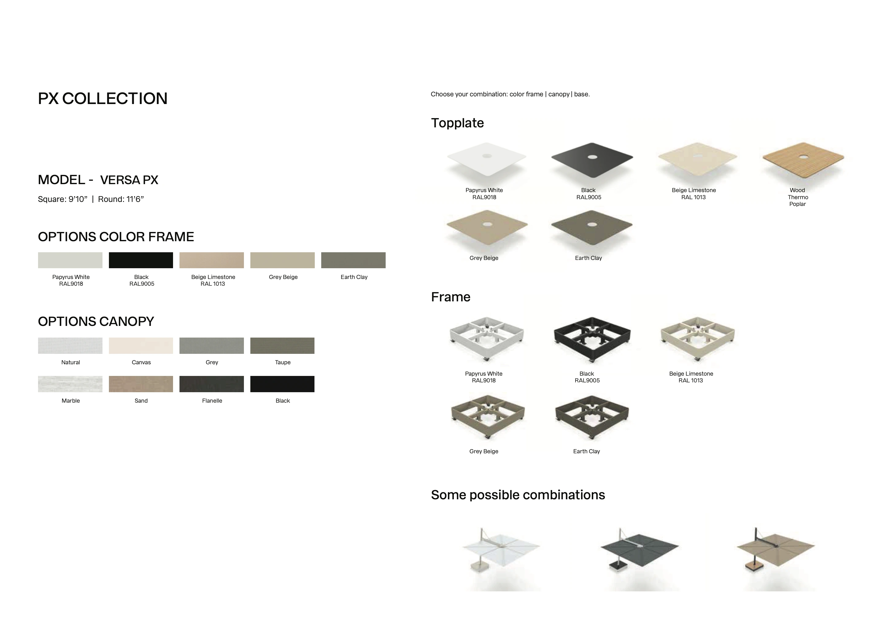 Umbrosa PX Collection Umbrellas at PSO Pergola