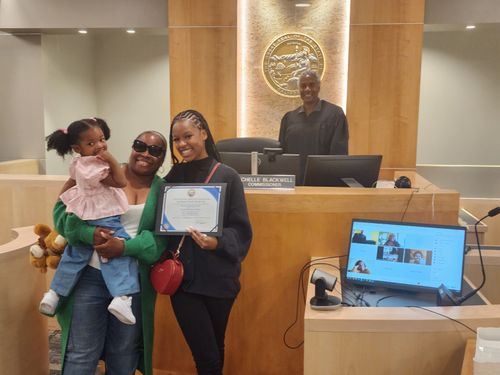 Mother and daughter hugging