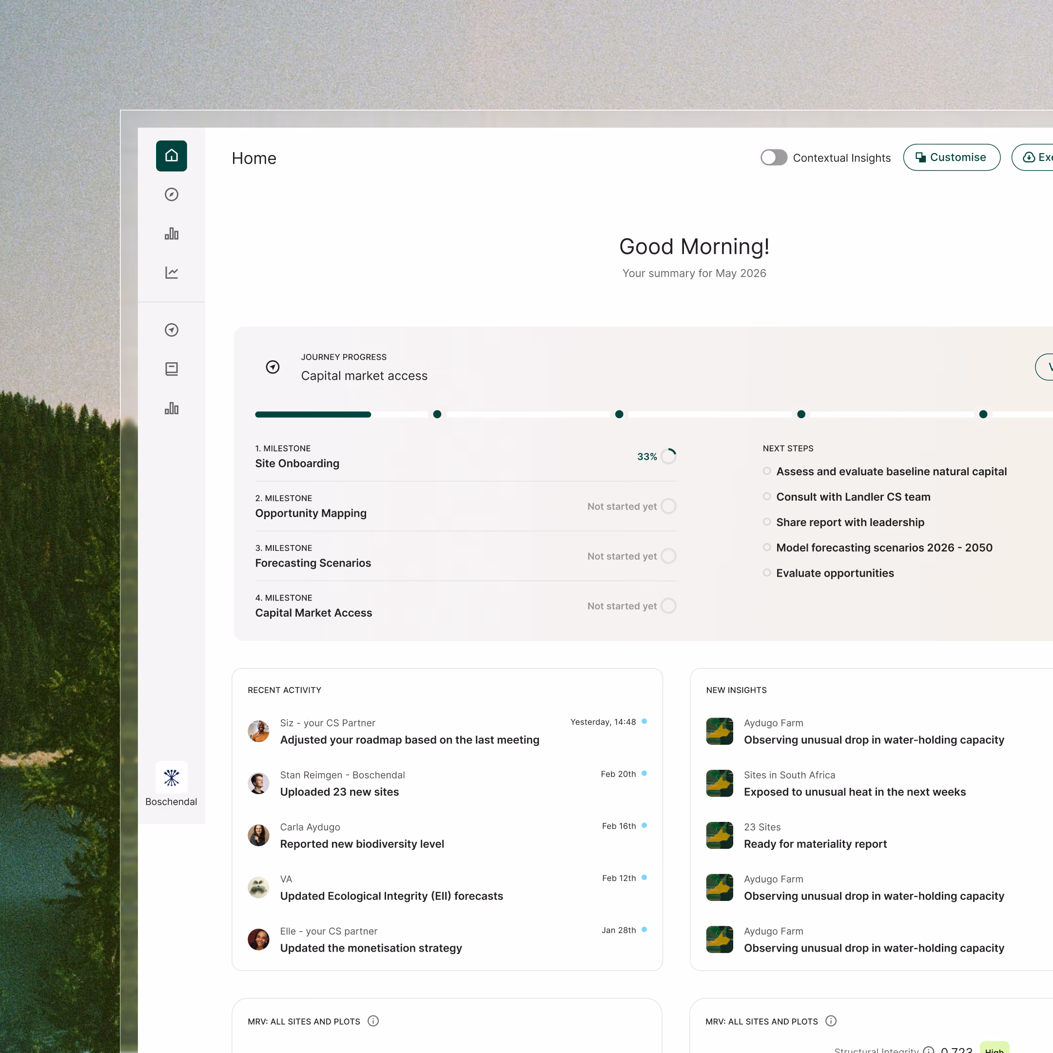 Landler platform home screen