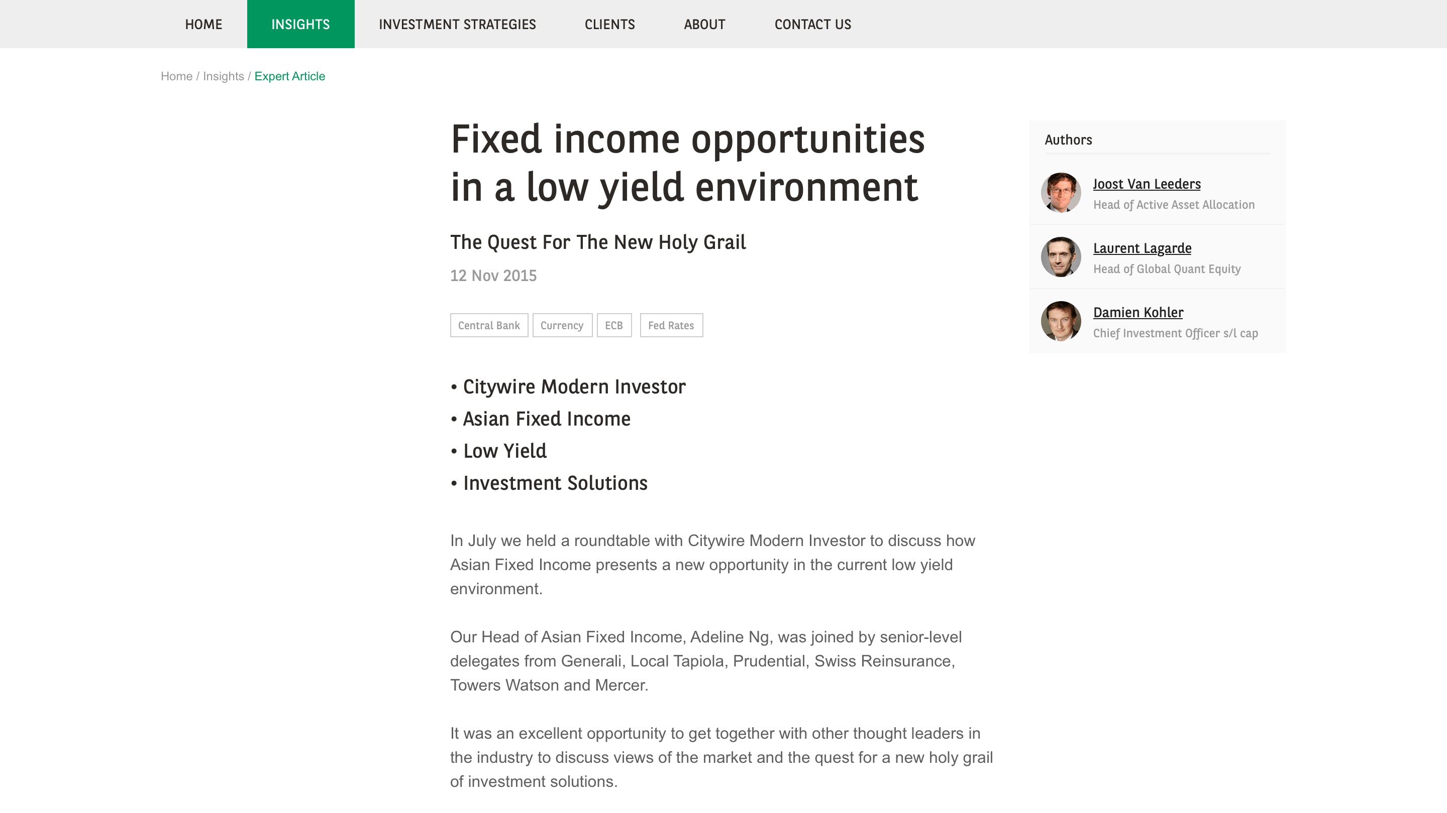 Editorial article page with clear typography and structured layout