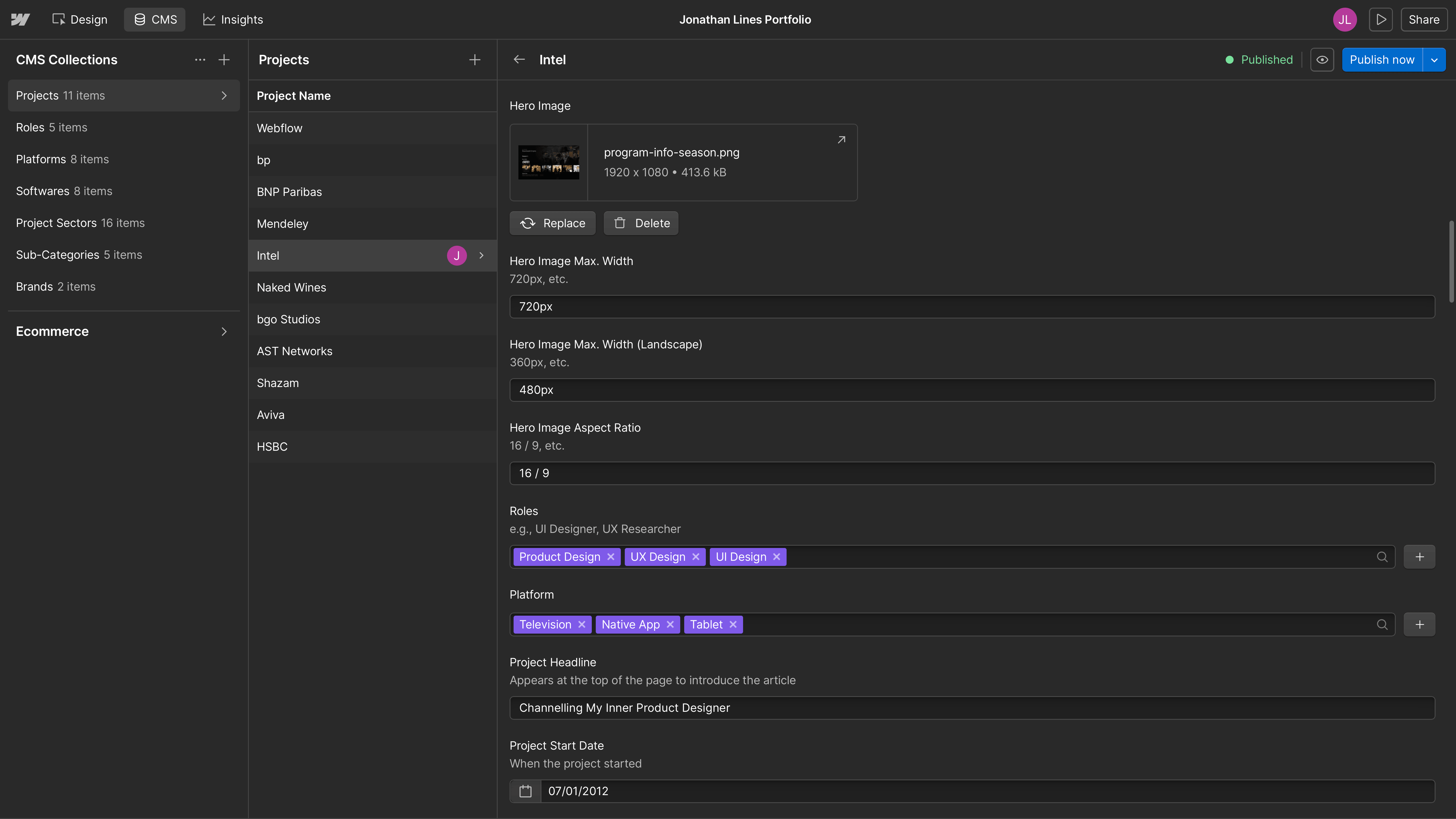 Category tags used to organise content relationships and drive dynamic filtering behaviour