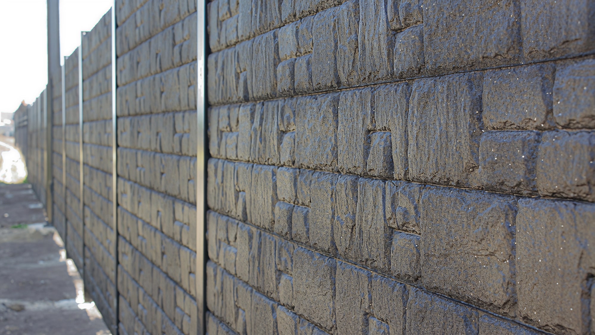 close up of black ecoflex walls